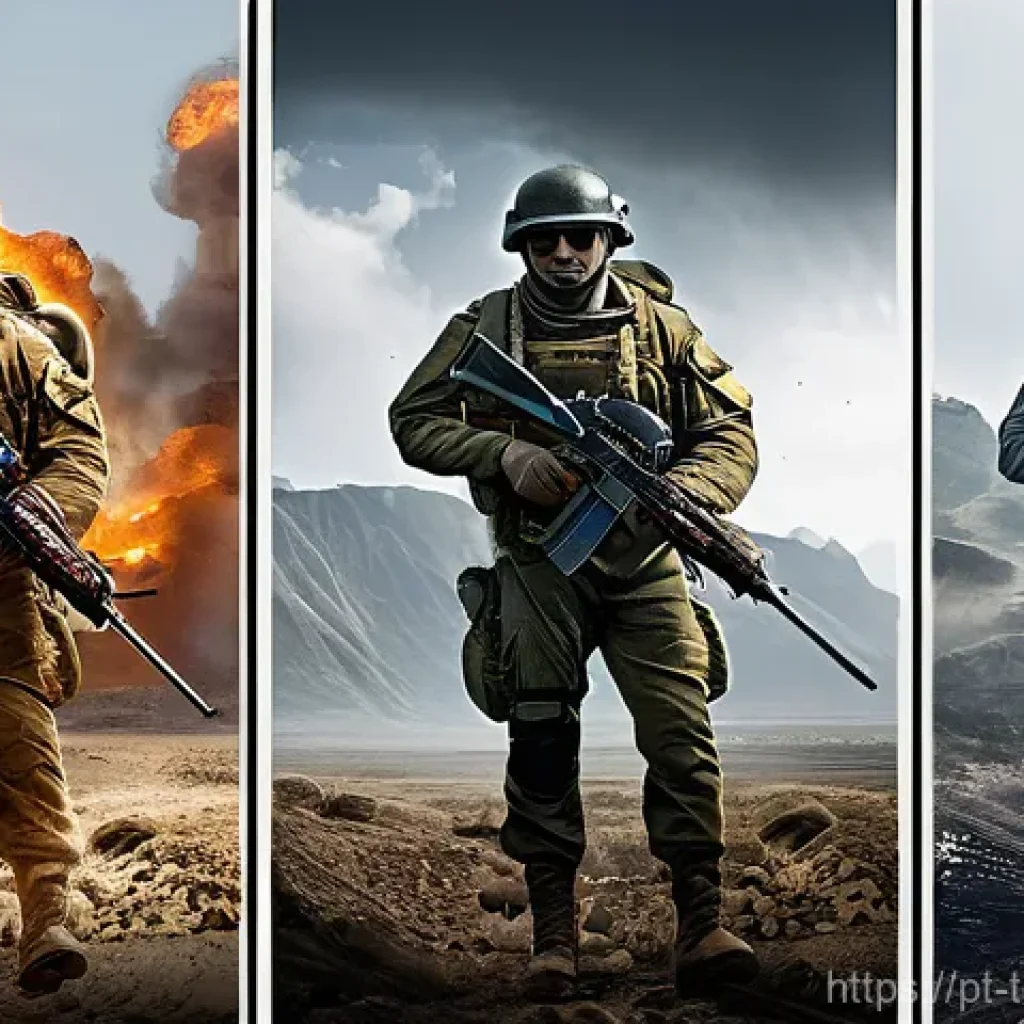 top war 희귀 자원 채집법 - Here are three detailed image prompts in English, designed to generate images based on the "Top War"...