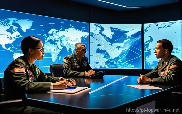 top war 커뮤니티 활용법 - **"Alliance Command Center: Strategic Planning Session"**
    A highly detailed, realistic illustrat...