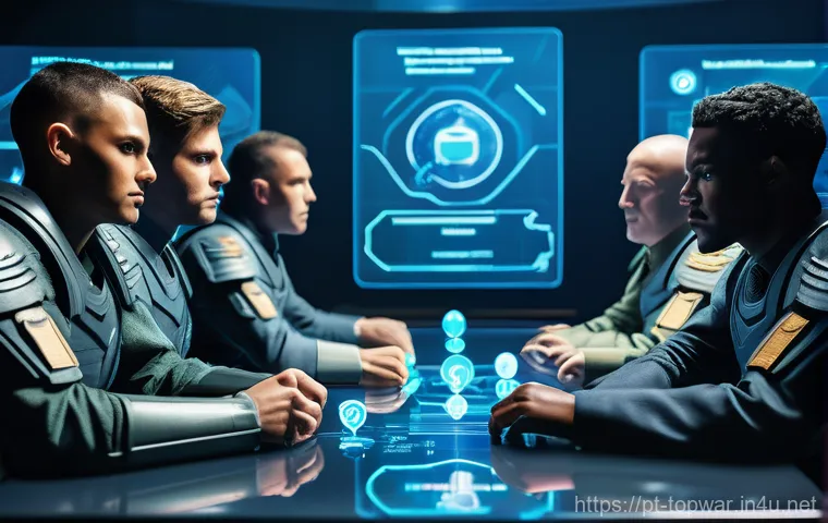 top war 희귀 영웅 획득 방법 - **"A vibrant and futuristic command center, bathed in the glow of holographic displays. A diverse, f...